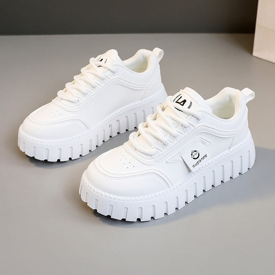 Damen modische Plateau Sneakers mit rutschfester Sohle und atmungsaktivem Obermaterial EB