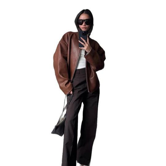 Damen Oversized jacke mit lässigem Schnitt und voluminösen Ärmeln EB