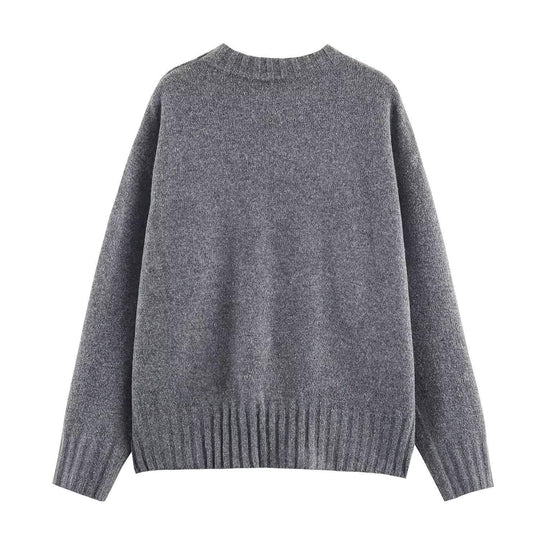 Damen oversized Pullover aus hochwertiger Baumwollmischung mit luxuriösem Tragegefühl EB