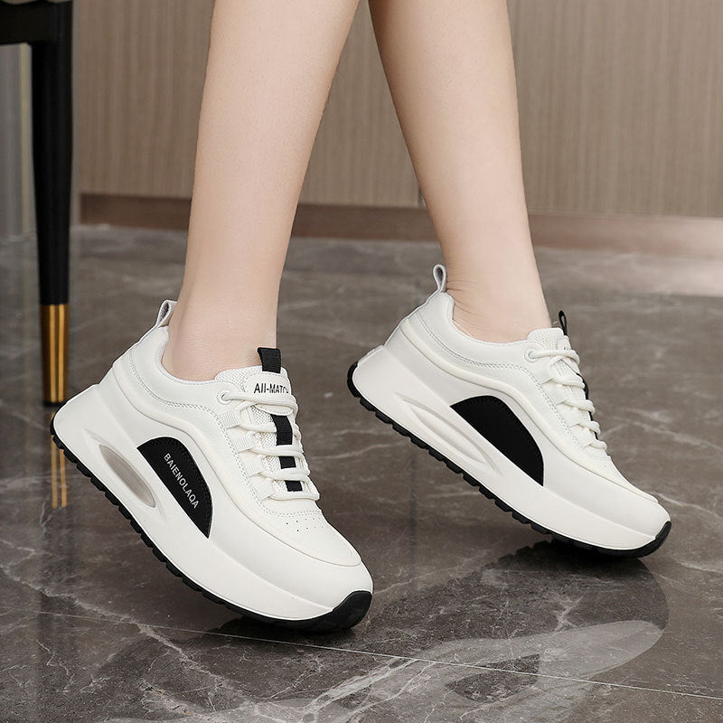 Damen Modische Plattform-Sneaker mit optimaler Dämpfung und atmungsaktiver Obermaterialstruktur EB