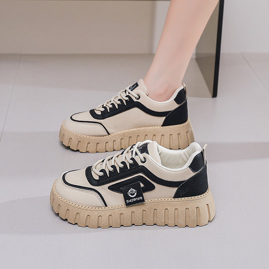 Damen Plattform Sneakers mit bequemem und leichtem Obermaterial EB