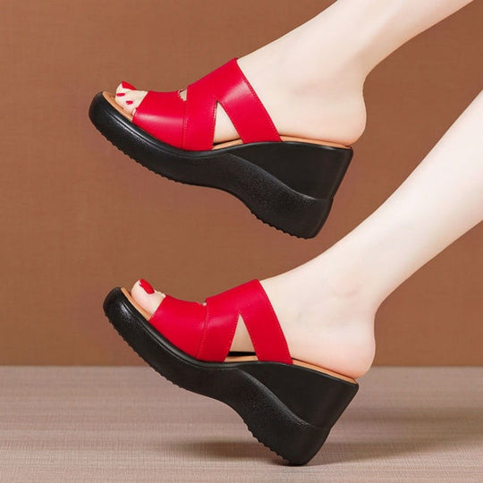 Damen Wedge-Pantoletten mit elegantem Schnitt und rutschfester Sohle EB