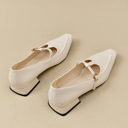 Damen elegante Mary Jane Pumps mit modischem Blockabsatz EB