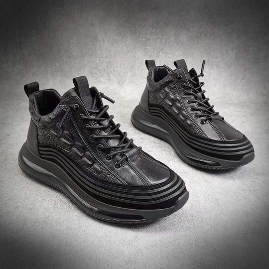 Damen Sportliche High-Top Sneaker aus hochwertigem Leder im modernen Design EB