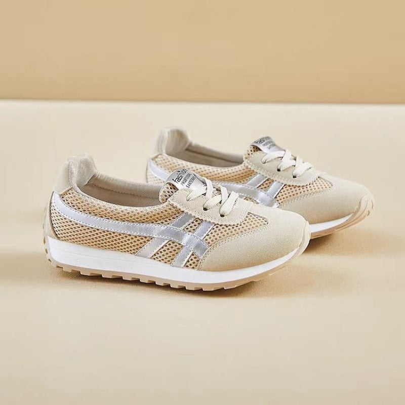 Damen Sportliche Sneakers im Retro-Stil mit atmungsaktivem Mesh-Obermaterial EB