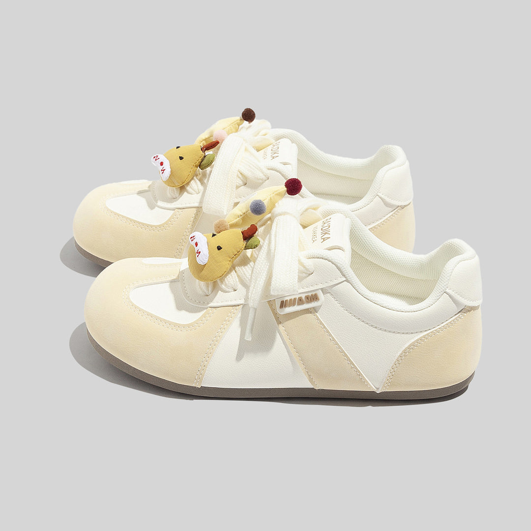 Damen Sneakers mit tierischen Applikationen und bequemer Dämpfung EB