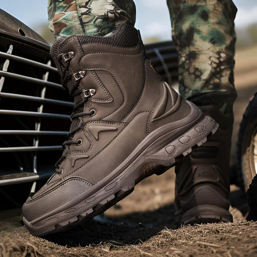 Herren Einsatz- und Tactical Boots mit hohem Knöchelschutz und rutschfester Sohle EB