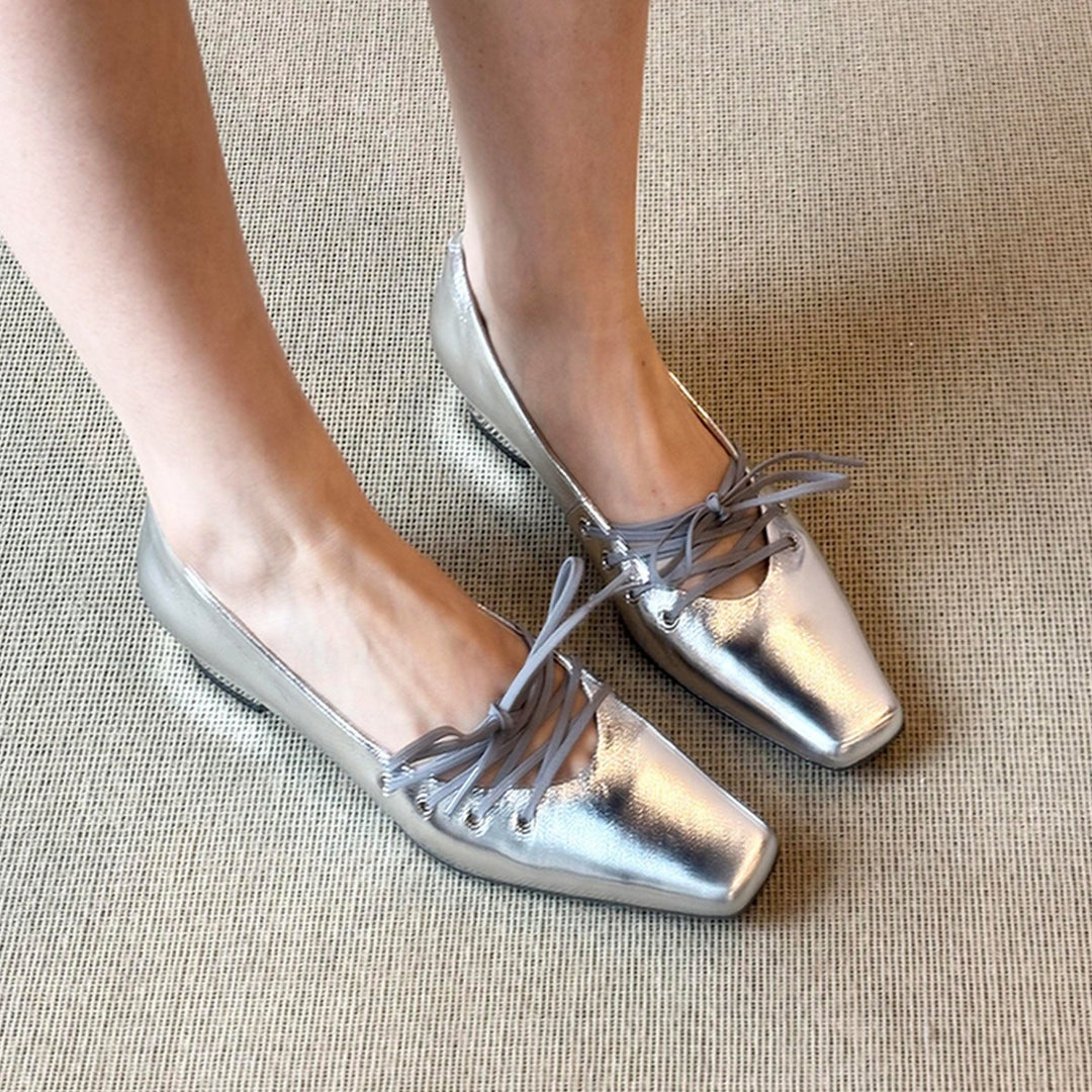 Damen elegante Slipper mit modischem Schnürdesign EB