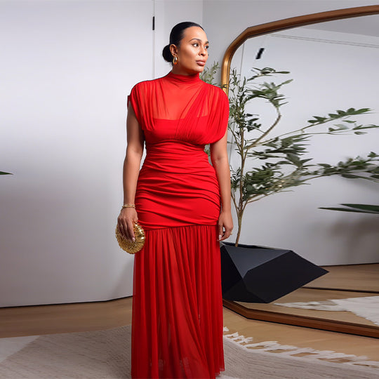 Damen elegantes und fließendes Abendkleid EB