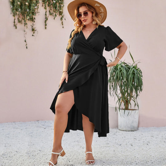 Damen Wickelmaxikleid mit eleganter Drapierung und since Silhouette EB