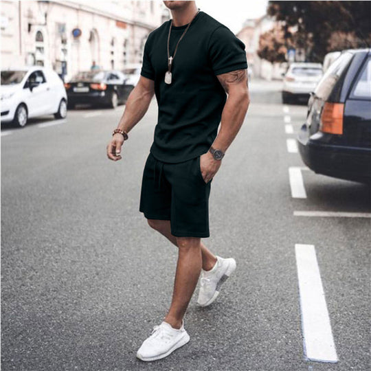 Herren sportliches Kurzarm-Set aus atmungsaktivem Material EB