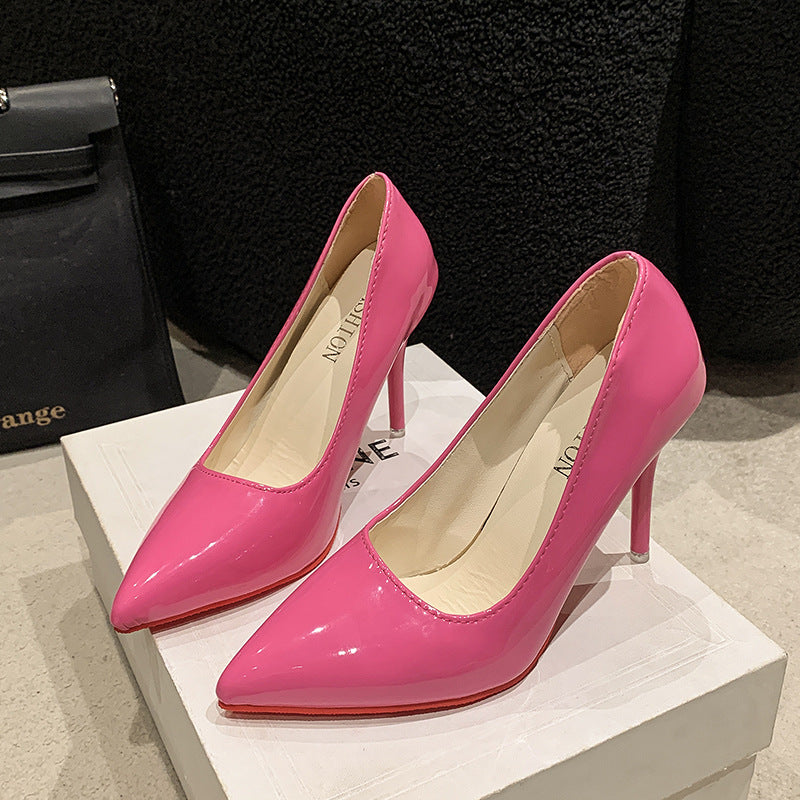 Damen Elegante High Heels mit spitz zulaufender Vorderkappe und transparentem Absatz EB