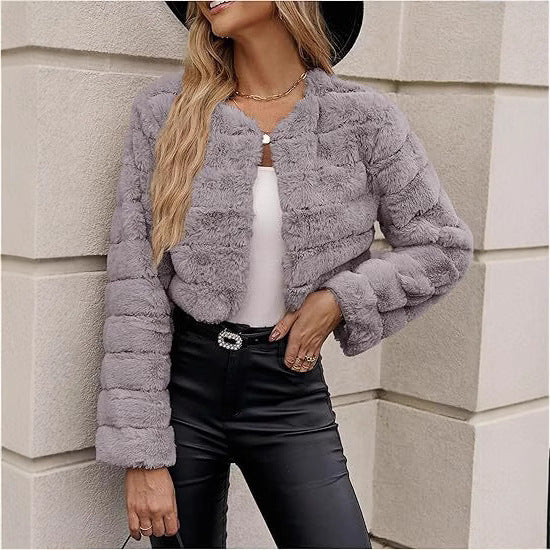 Damen modische Leopardenmuster Fleecejacke EB