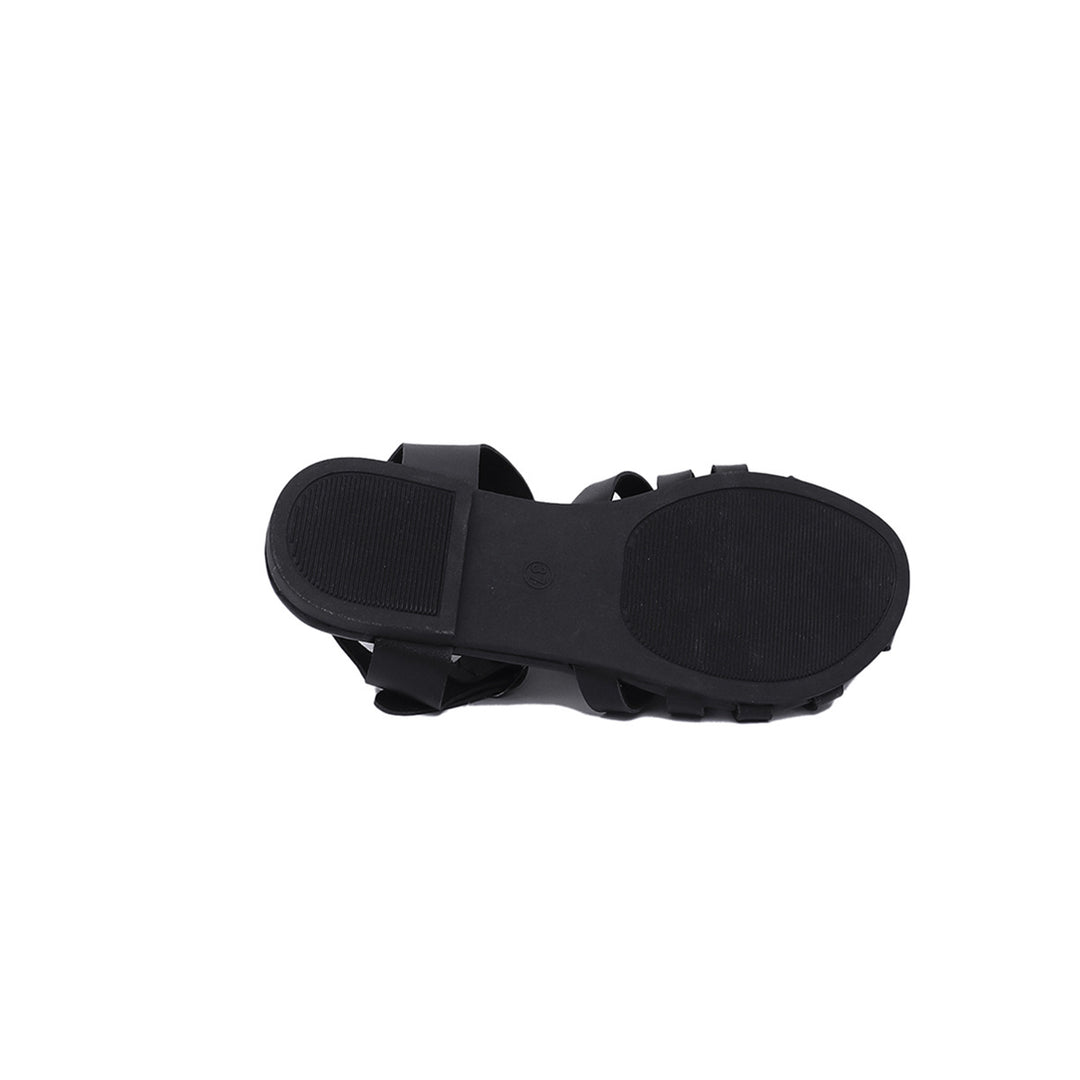 Damen Geflochtene Sandalen mit elastischem Riemen und komfortabler Fußbettung EB