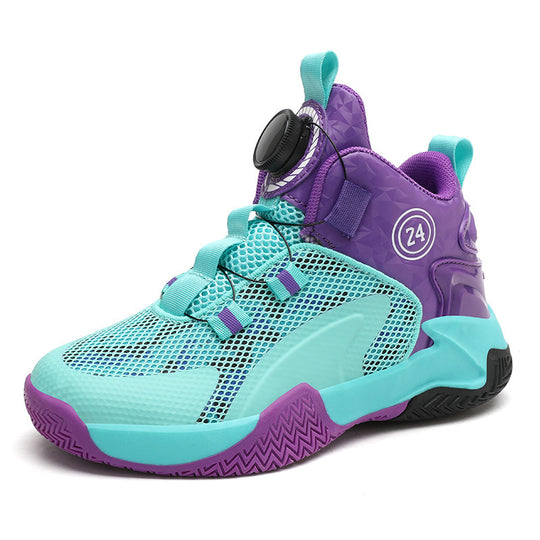 Unisex atmungsaktive Basket-Performance-Sneaker mit Drehverschluss, verstärkter Ferse und griffiger Profillaufsohle EB