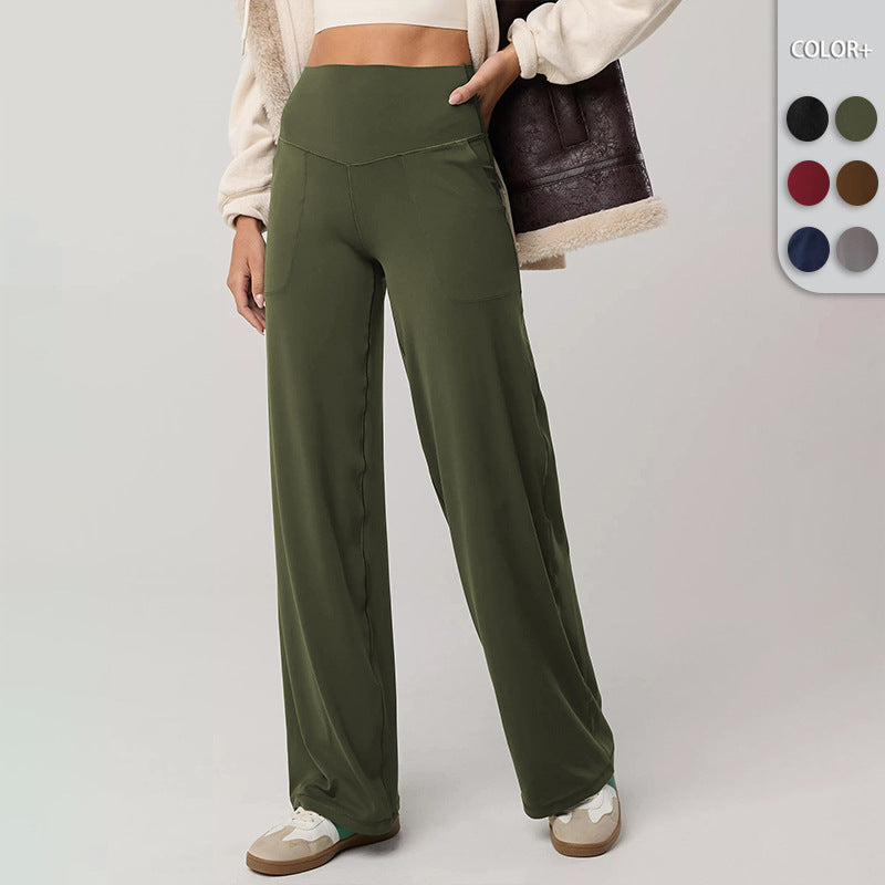 Damen Sportliche Palazzo-Hose mit hohem Bund und komfortablem Schnitt EB