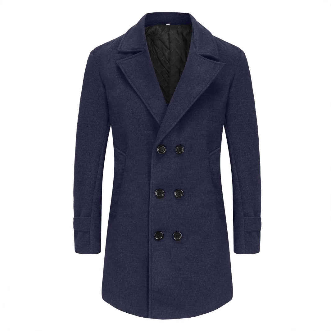Herren eleganter Woll-Doppelmantel EB