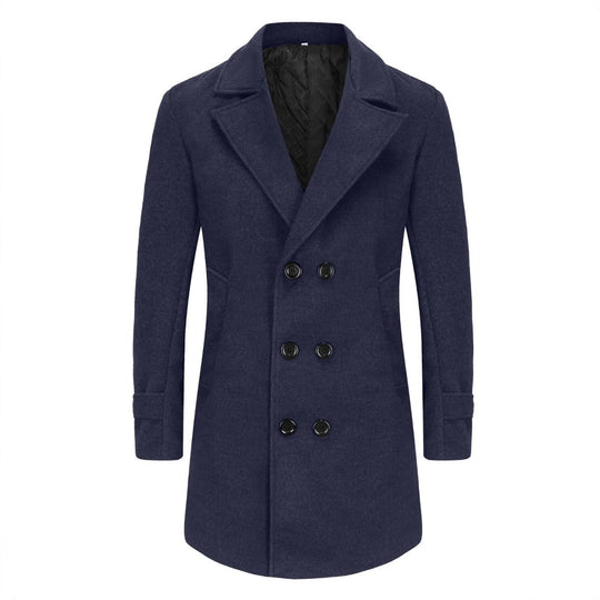Herren eleganter Woll-Doppelmantel EB