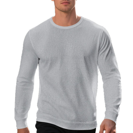 Herren lässiger Rundhalspullover mit strukturiertem Design EB