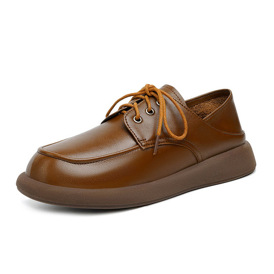 Damen elegante Schnürschuhe aus hochwertigem Kunstleder mit rutschfester Sohle EB