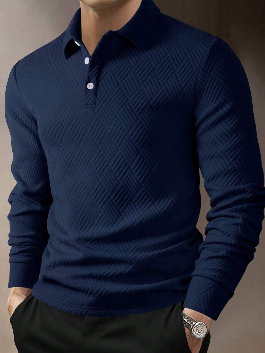 Herren Langarm Polohemd EB