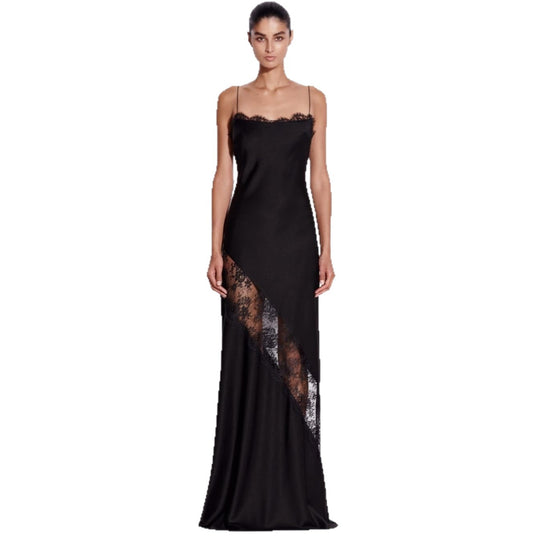 Damen Elegantes Abendkleid mit raffiniertem Spitzenbesatz EB
