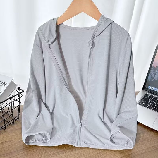 Unisex nan leichte atmungsaktive Kapuzen-Sonnenschutzjacke EB