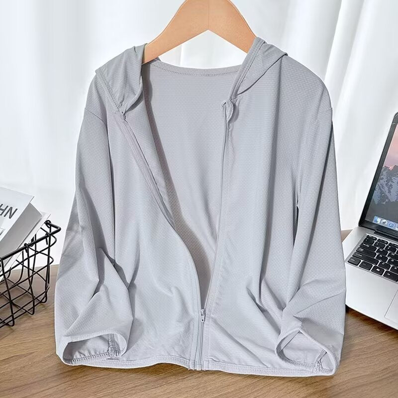 Unisex nan leichte Kapuzenjacke mit atmungsaktiver Netzstruktur und durchgehendem Reißverschluss EB