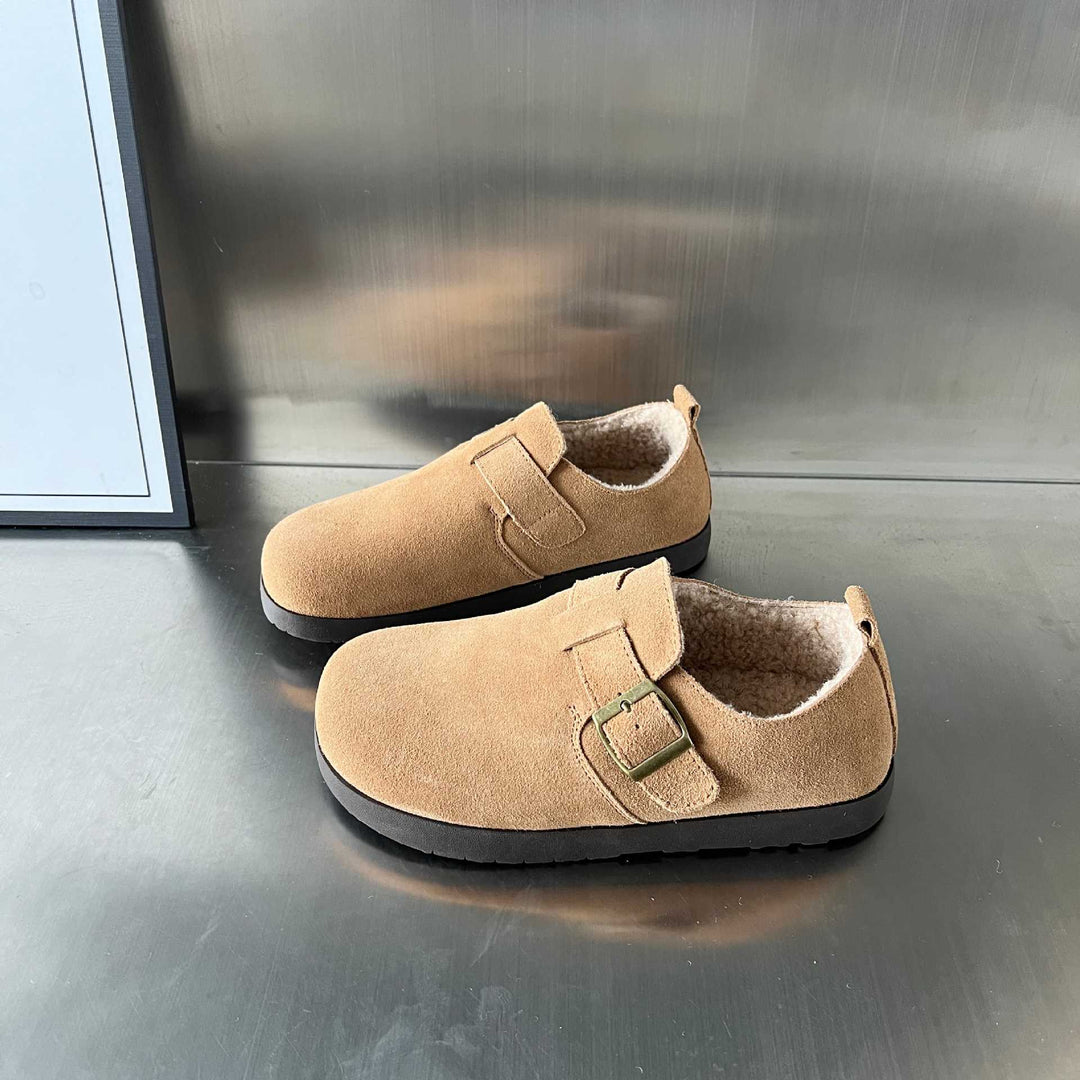 Damen gemütliche Clogs mit weichem Innenfutter und verstellbarem Riemen EB