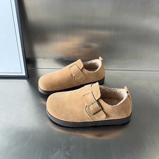 Damen gemütliche Clogs mit weichem Innenfutter und verstellbarem Riemen EB
