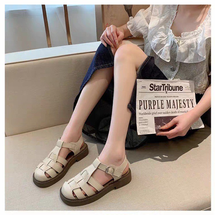 Damen Komfortable Sandalen mit verstellbarem Riemen und rutschfester Sohle EB