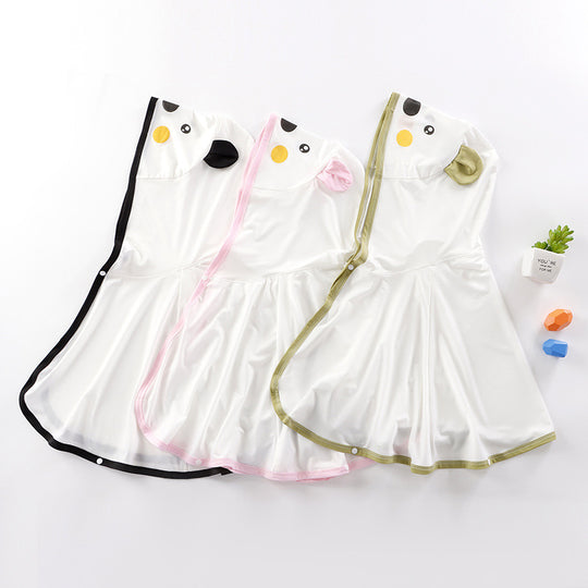 Unisex nan wasserdichter Kinderregenponcho mit Kapuze und niedlichen Tierohren R&B