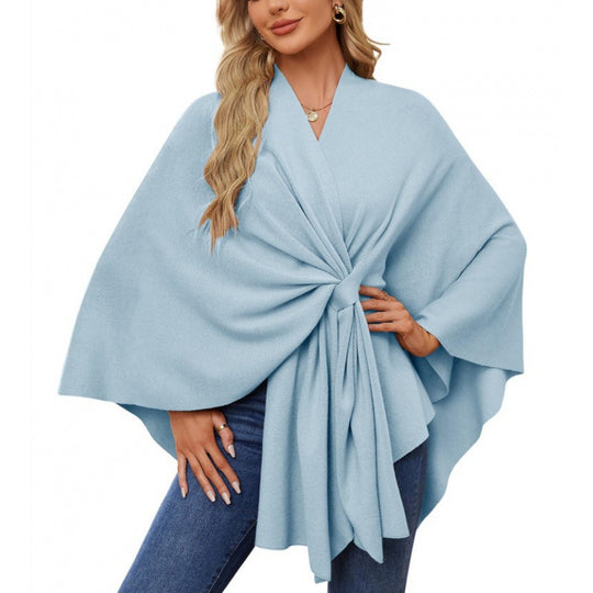 Damen modischer Wickelmantel mit trendigem Design EB