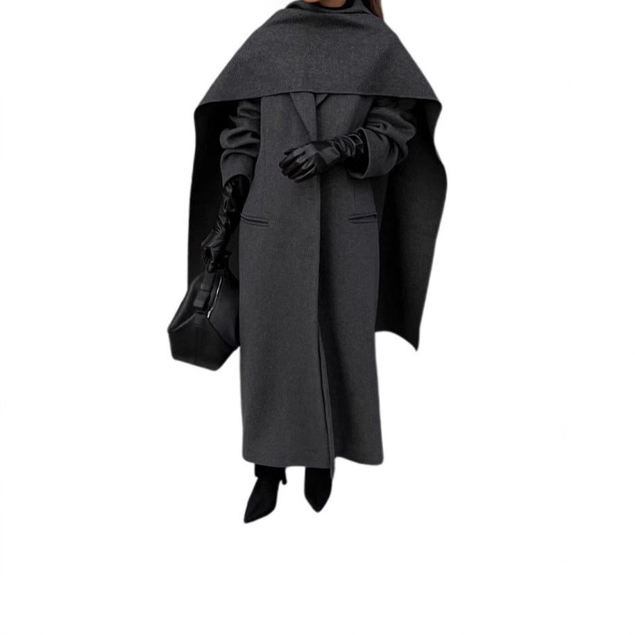 Damen eleganter Umhangmantel mit doppelt gefüttertem Design EB