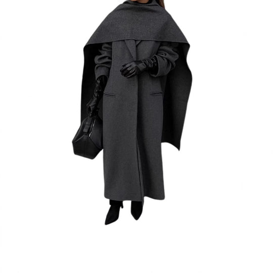 Damen eleganter Umhangmantel mit doppelt gefüttertem Design EB