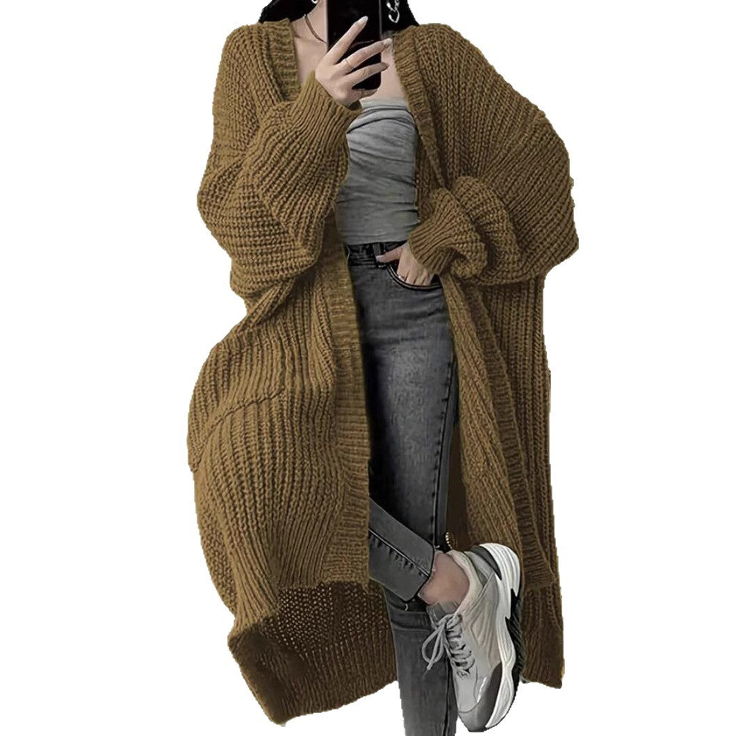 Damen Strickmantel im Oversized-Stil EB