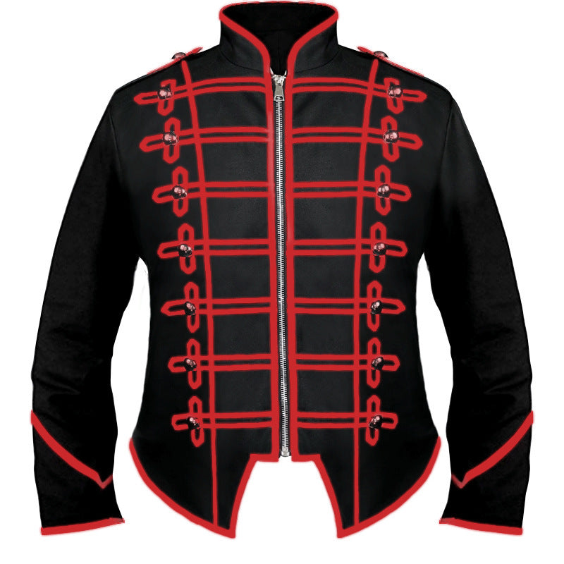 Herren nan militärische Paradejacke mit Zierkordeln und Stehkragen Eb