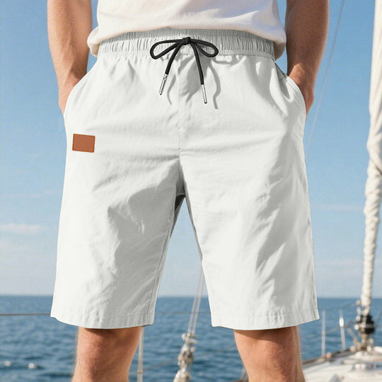 Herren nan schnelltrocknende Badeshorts im Bermuda-Schnitt mit elastischem Bund und Kordelzug EB