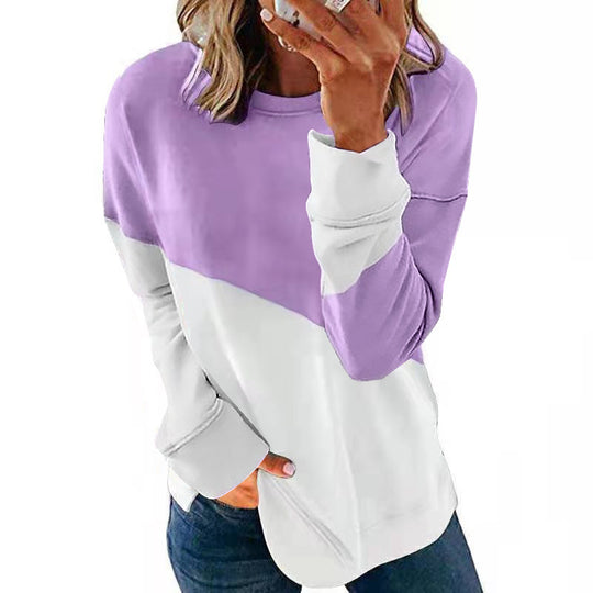 Damen Sweatshirt mit modernem Farbblockdesign und lässiger Passform EB