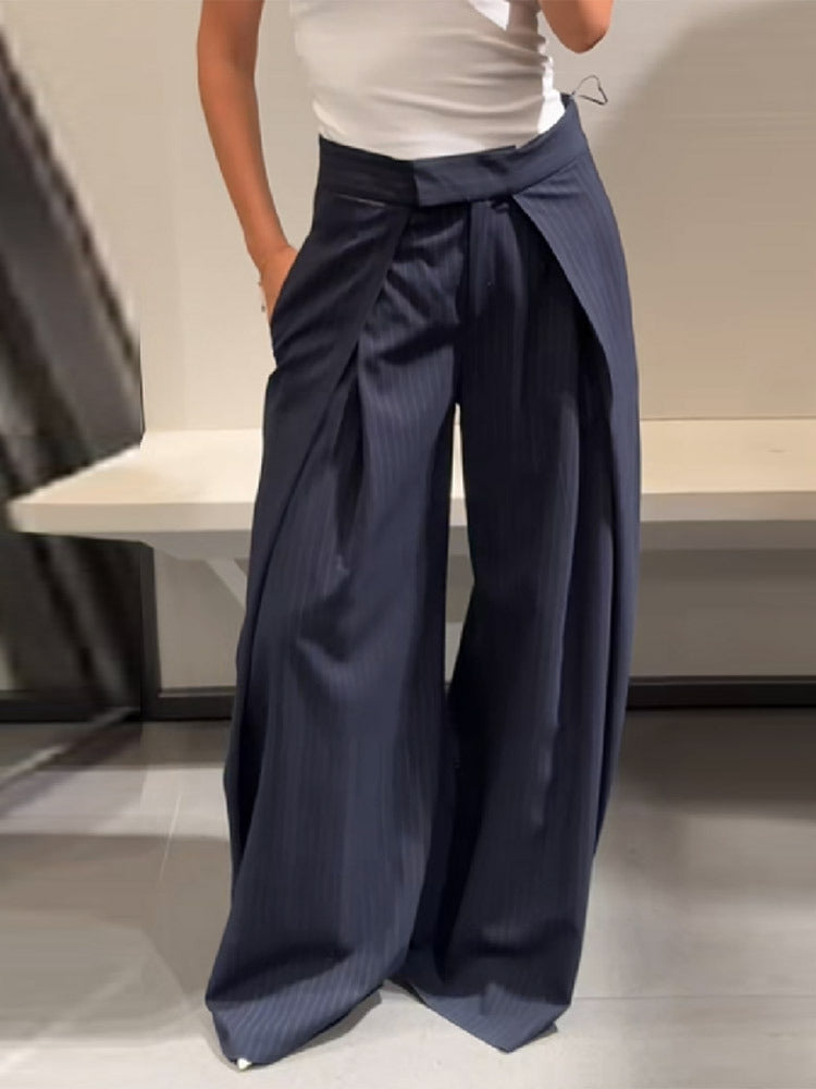 Damen elegante weite Stoffhose EB