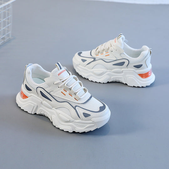 Damen Trendige Chunky Sneakers mit atmungsaktiven Mesh-Einsätzen und dämpfendem Sohlenprofil EB