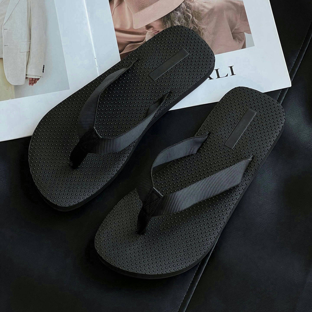 Damen Bequeme Zehentrenner-Sandalen mit rutschfester Sohle EB
