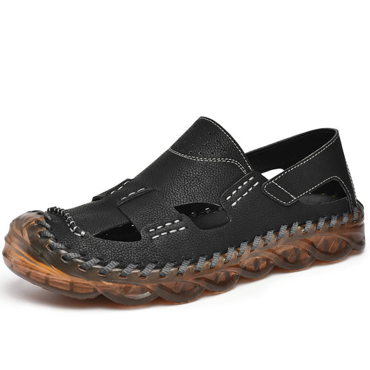Herren Atmungsaktive Sandalen mit perforiertem Design und rutschfester Sohle EB