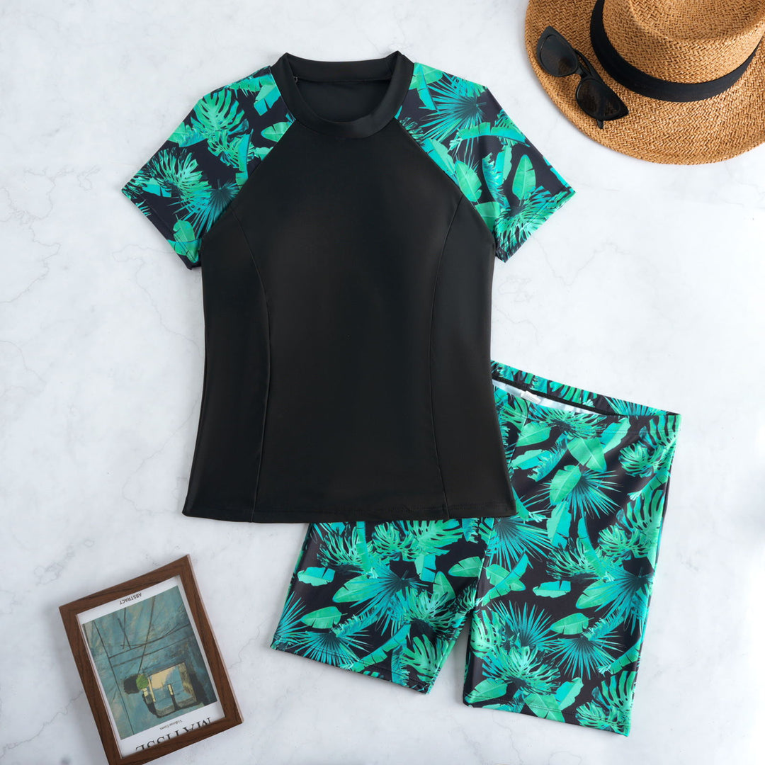 Damen Sportlicher Rashguard mit Shorts EB