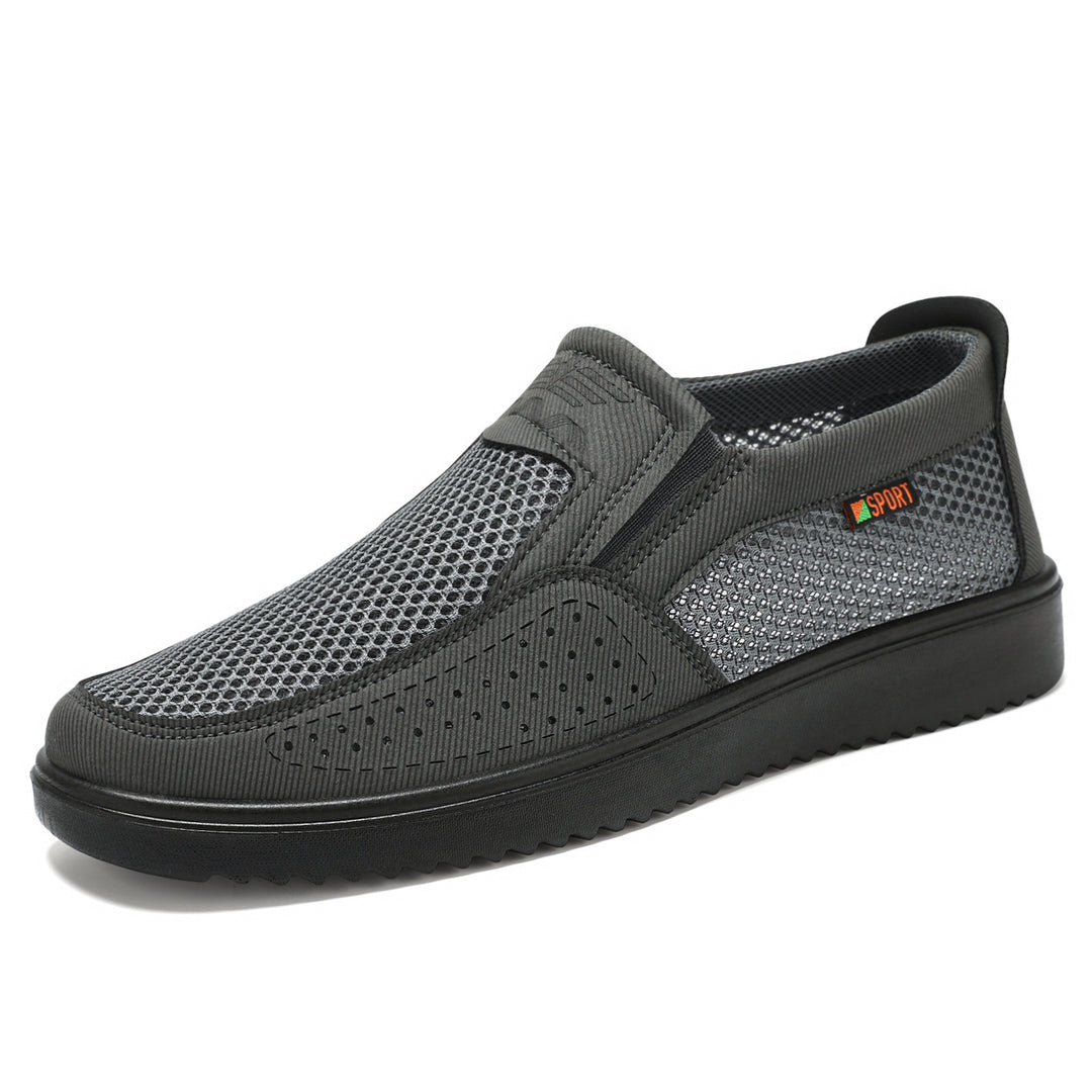 Damen Sportliche Mesh Slip-On Sneakers mit rutschfester Sohle EB