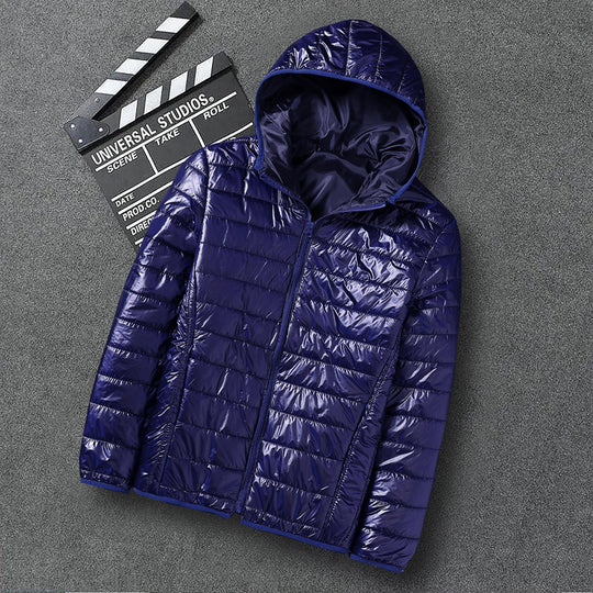 Herren nan ultraleichte Kapuzen-Steppjacke mit Packfunktion und winddichtem Shell EB
