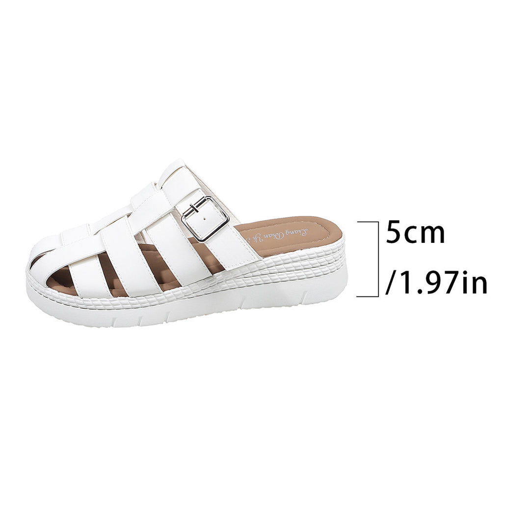Damen Komfortable Schlüpfsandalen mit verstellbarem Riemen und ergonomischem Fußbett EB