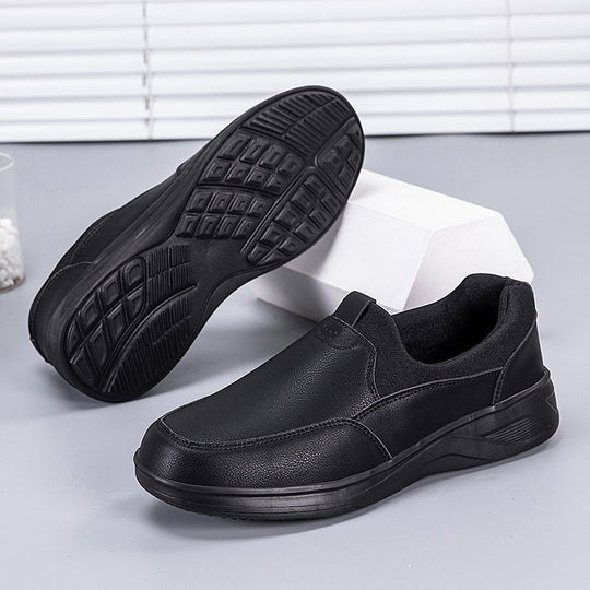 Damen Bequeme Leder Slip-On Sneakers EB