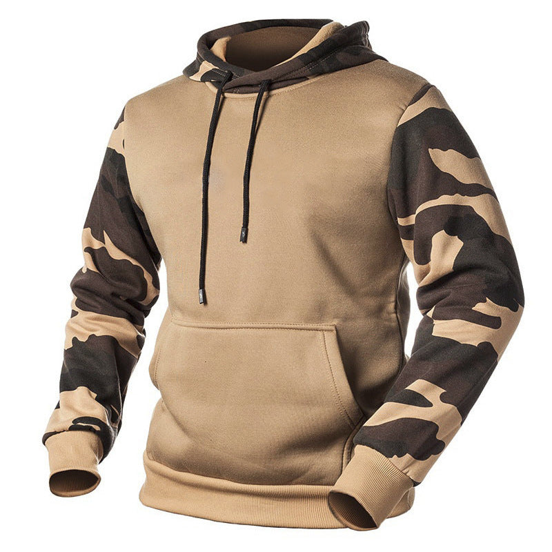 Herren Kapuzenpullover mit modernem Camouflage-Design und praktischen Taschen EB