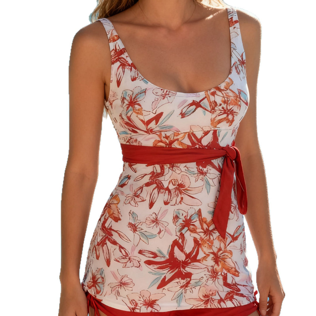 Damen Wickel-Badeanzug mit Blumenmuster EB